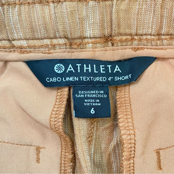 Athleta Cabo Linen Textured 4” Shorts - Picture 6 of 7